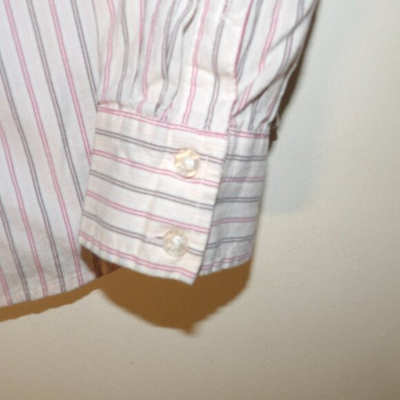 Izod Striped Long Sleeve Button Down Shirt Sz S - Picture 4 of 6